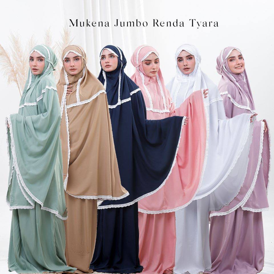 Mukena Jumbo Renda Tyara | Mukena Dewasa Jumbo Renda Tyara | Mukena Renda Tyara | Mukena Murah