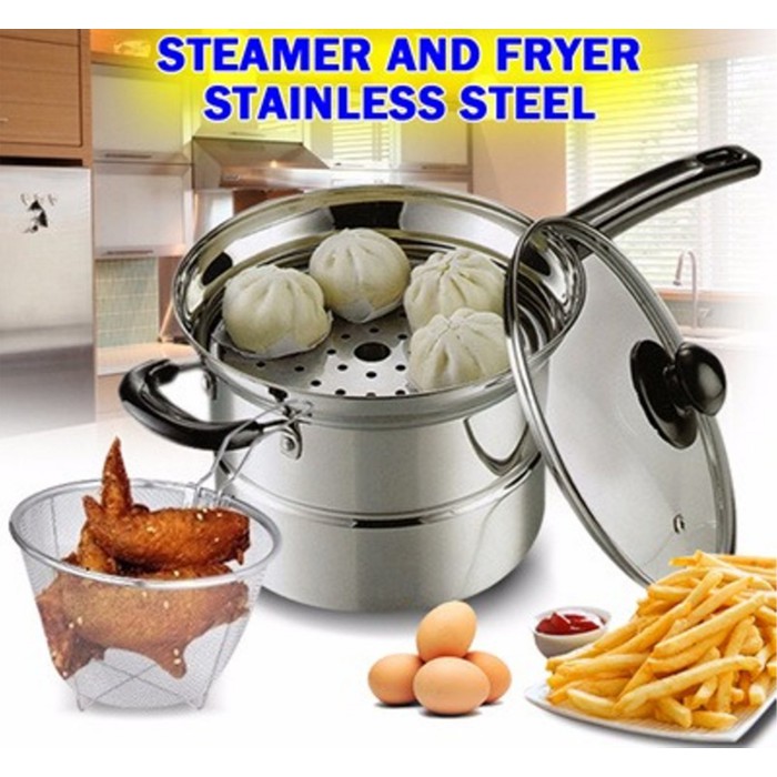 97244T• Wajan Enamel Hitam Penggorengan Anti Lengket Dan Gores 34 AE330  Korea Multifungsi 21Cm De