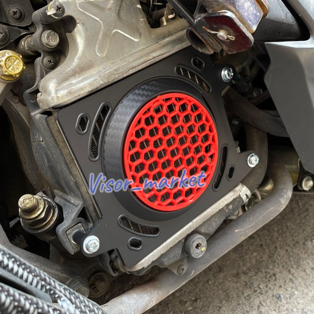 Cover radiator Vario 125 150 pcx adv tutup radiator bahan plastik karbon anti pecah