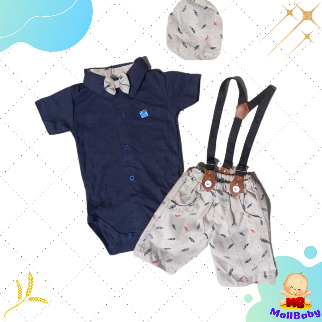 Setelan Baju Bayi laki laki 3 6 12 Bulan Baju Bayi Jalan Bepergian Pesta Newborn Alvin