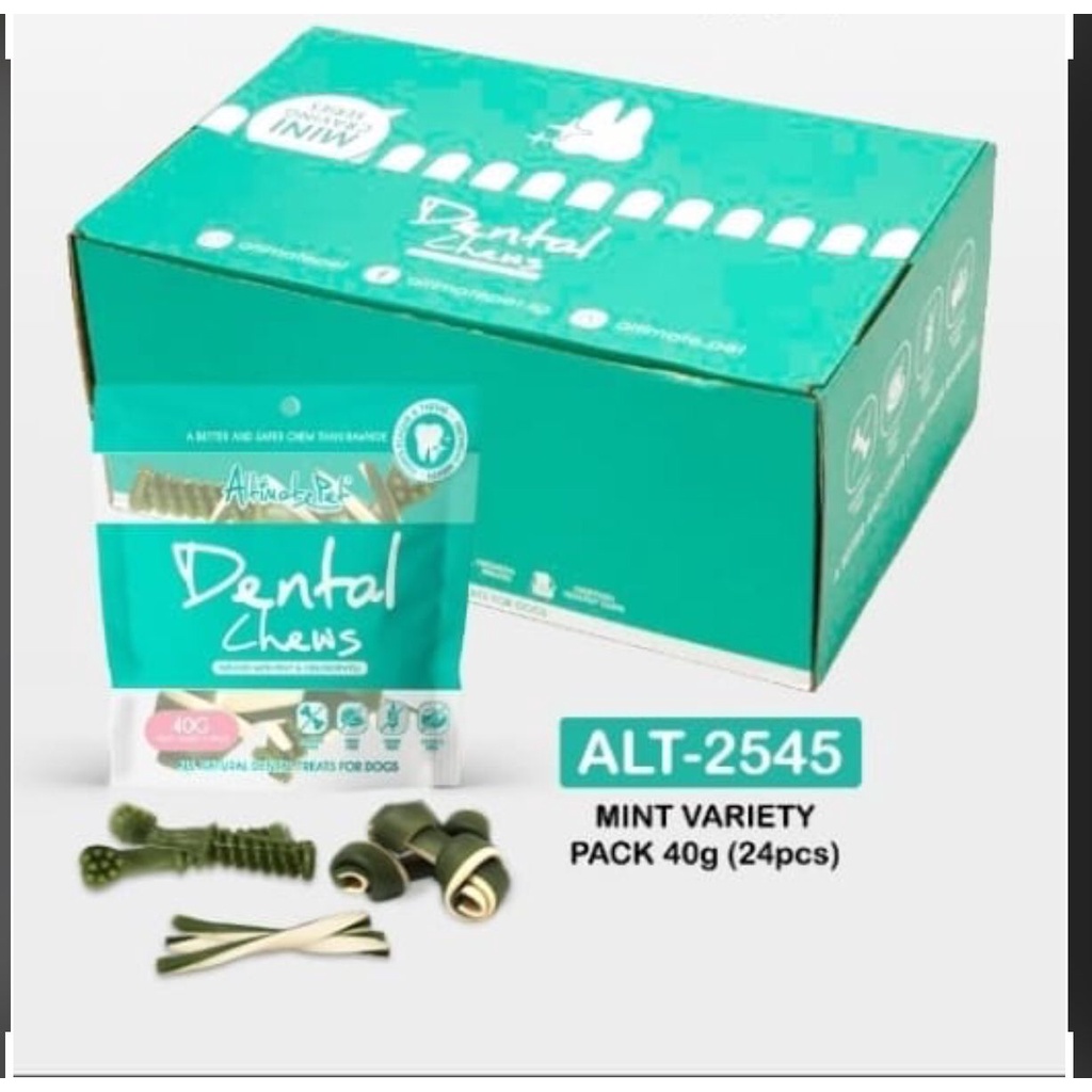 Altimate Pet Dental Chews 40g Varienty Pack Gigitan Anjing