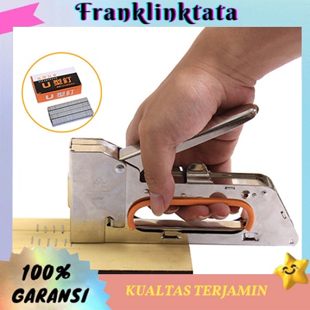 Stapler Tembak Gun Tacker Cekrekan Pengokot Staples Sofa Staples Jok Stepler Motor