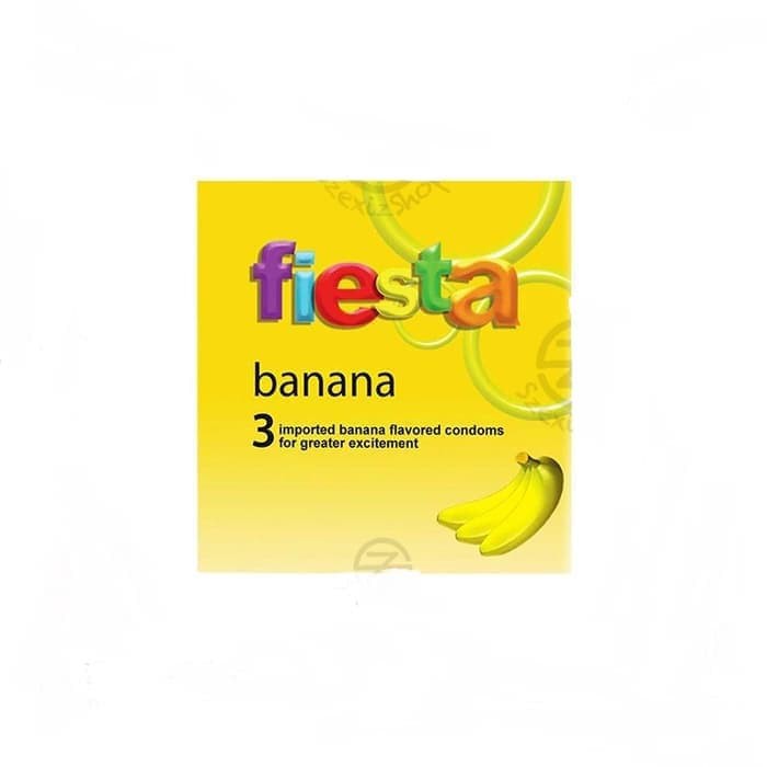 Fiesta Kondom Banana 3 Pcs - Alat Kontrasepsi