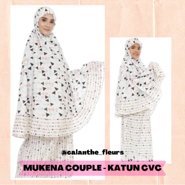 MUKENA ANAK DEWASA COUPLE KAIN KATUN CVC