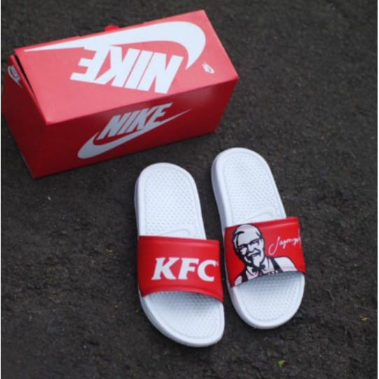 2.2 BIG SALE SANDAL Niike Benassi X KFC Red &amp; White Black