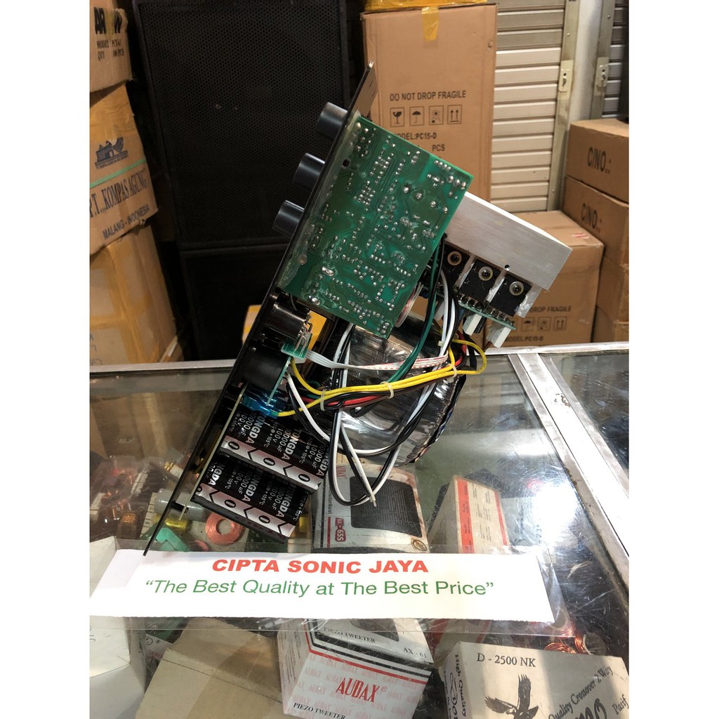 (PETI KAYU) mesin Kit Power amplifier Aktif 8610S subwofer 600 watt max 1000 watt