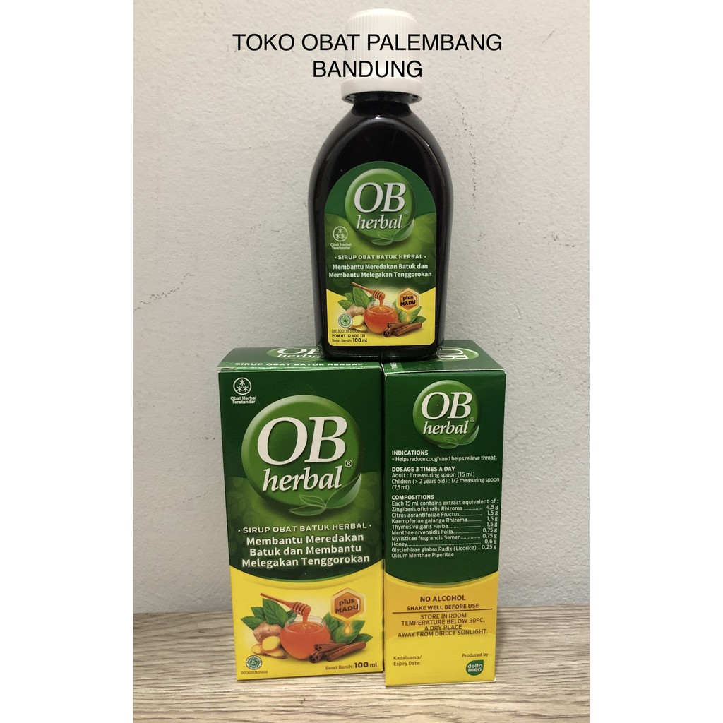 Ob Herbal 100ml Obat Batuk Herbal Obherbal Batuk Berdahak Obh Shopee Indonesia