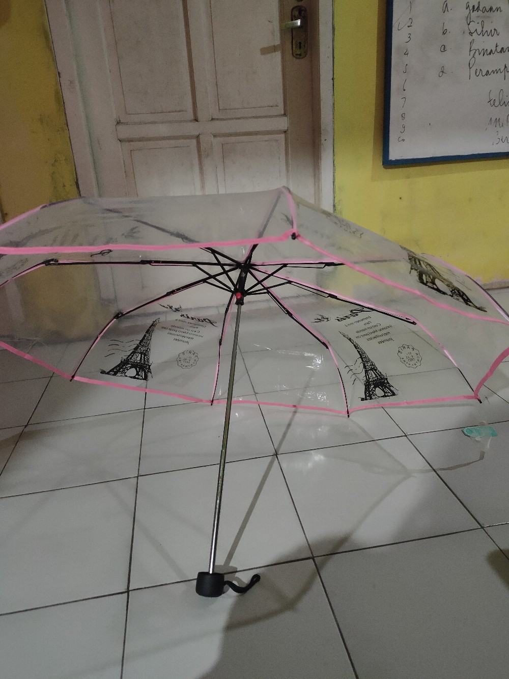 Payung Lipat 3 Transparan Paris - 23147