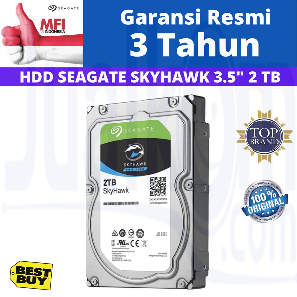 Seagate SkyHawk 2TB SATA 3.5&quot; Harddisk Surveillance CCTV