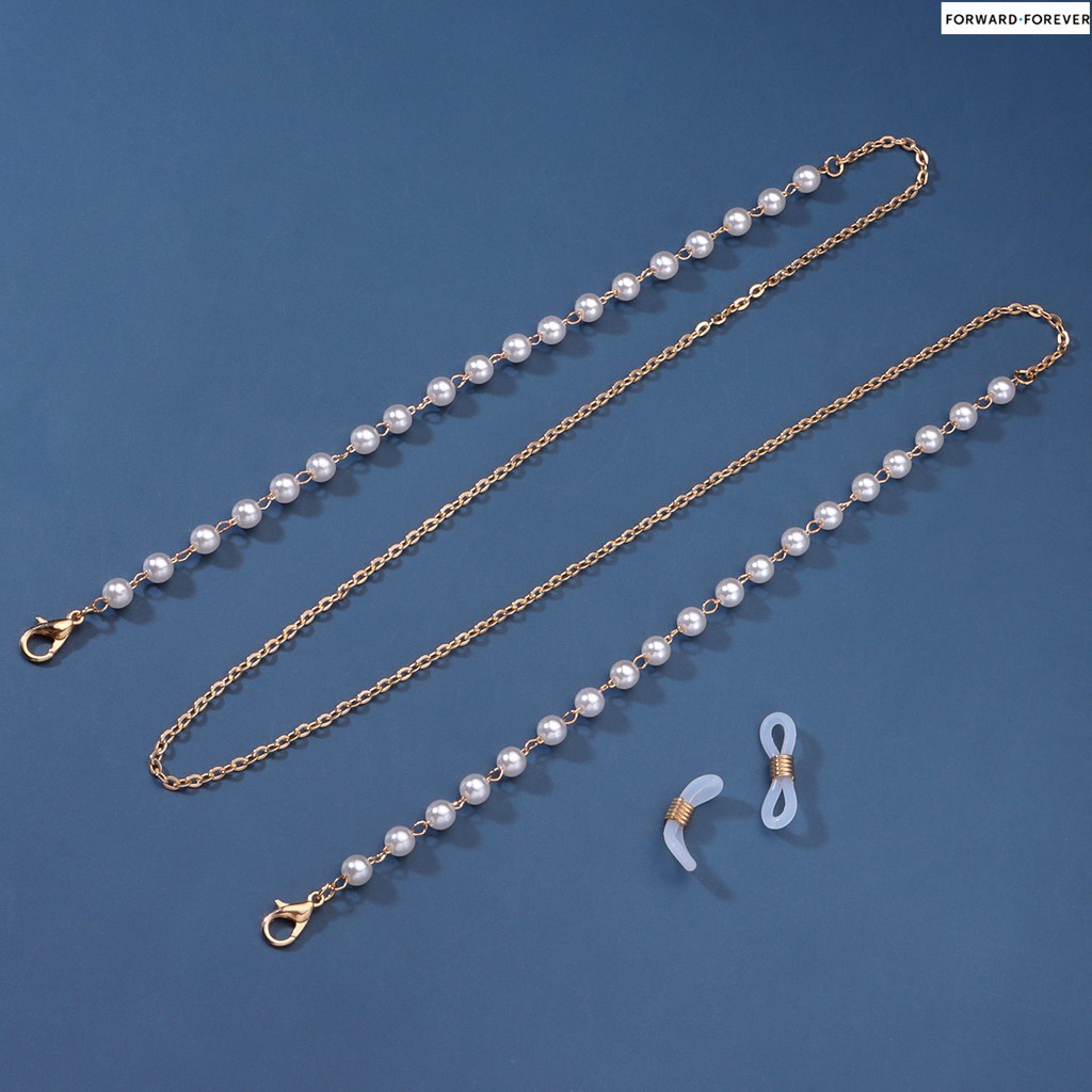 Kalung Rantai Kacamata anti Hilang Aksen Mutiara M60045