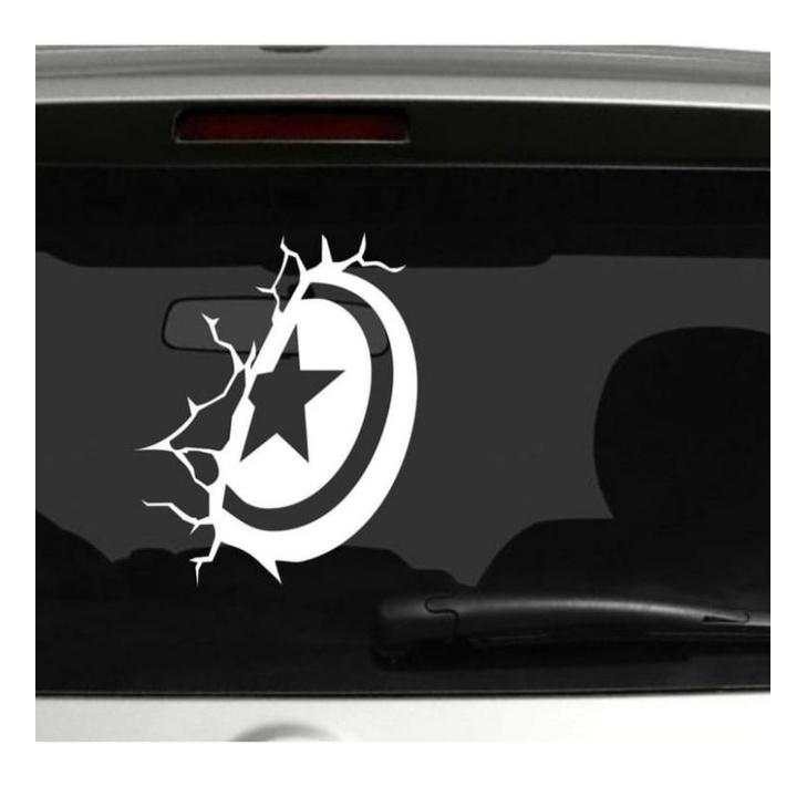 STICKER LOGO CAPTAIN AMERICA LAPTOP MOTOR MOBIL CUTTING