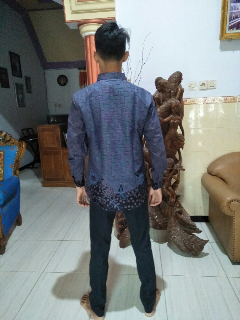 Kemeja Batik Pria Lengan Panjang Full Furing Ori Solo Ukuran M L Xl Xxl