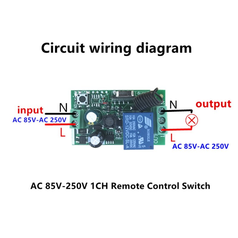 Modul Switch Remote Control Wireless AC 220V 1CH RF 433MHz