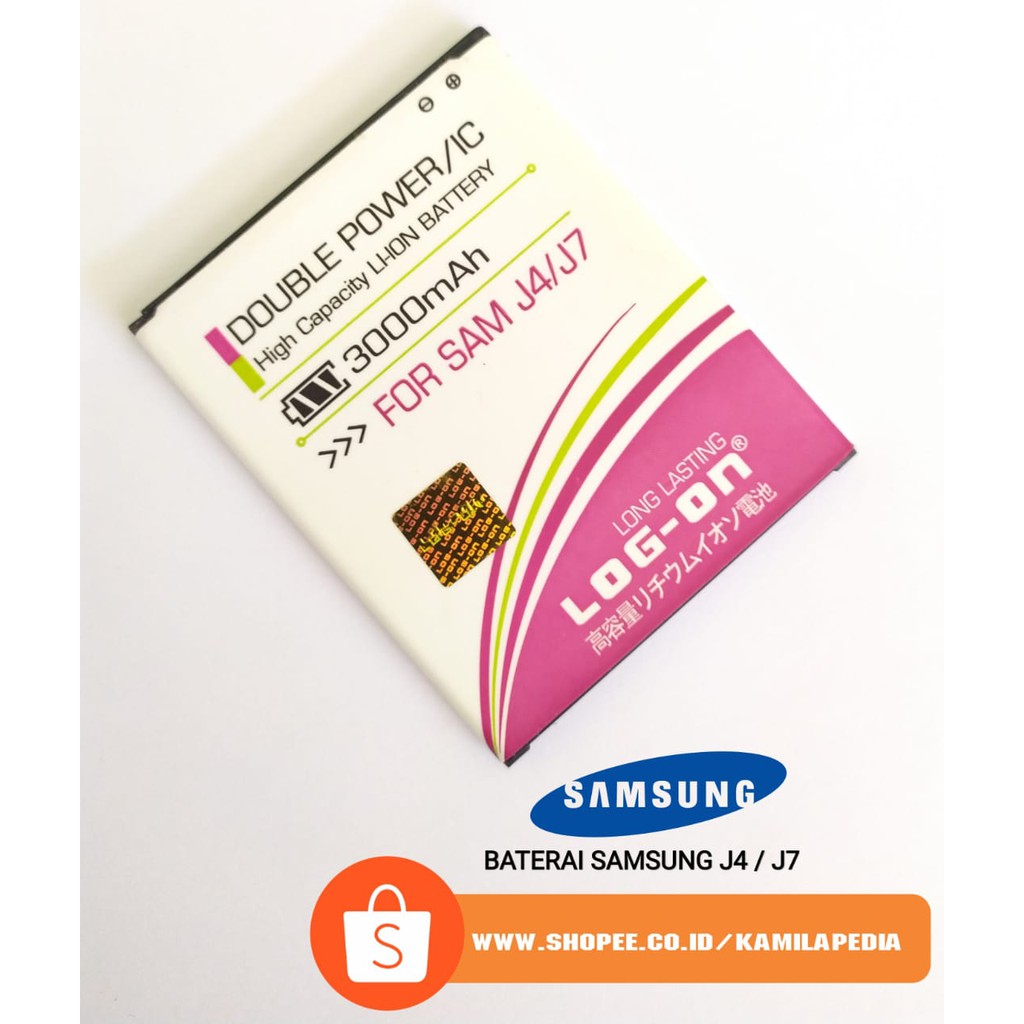 Baterai Samsung J7 Double Power Merk Log On / Baterai Double Power Samsung J7 Merk Log On