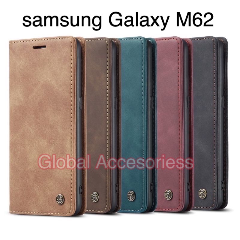 Samsung Galaxy M62 Flip Case Caseme Original Flip Case Caseme Samsung M62 Flip Case Samsung M62 Caseme Original Case Dompet Wallet Slot Kartu M62 Dompet Cassing