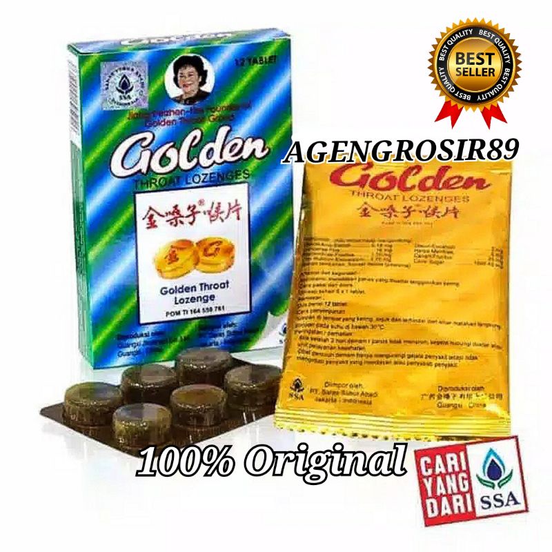 

GOLDEN THROAT LOZENGES 12'S permen sakit tenggorokan