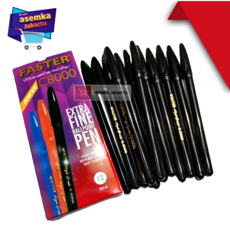 Pulpen Faster C6 C600 FA6 C8000 EC3 C6000 Ballpoint new bolpen pen 12pcs