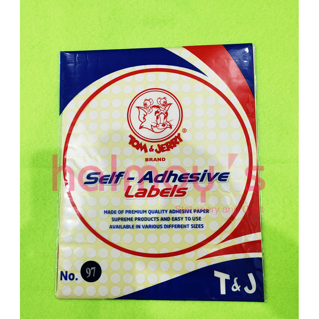 

STICKER LABEL TOM & JERRY NO. 97 ( BULAT 8 MM / 3200 PCS )