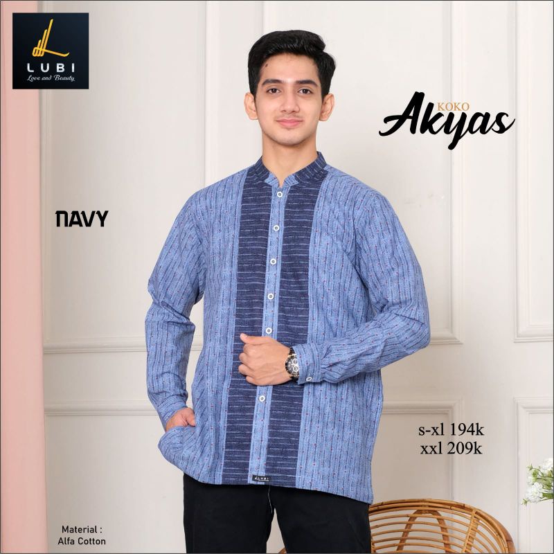 Koko terbaru Lubi Akyas Navy | original