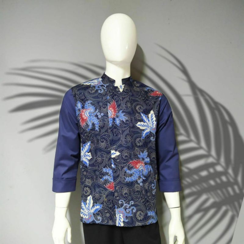 Chef Wear Baju Koki Lengan 3/4 Komb Batik Bd Dpn