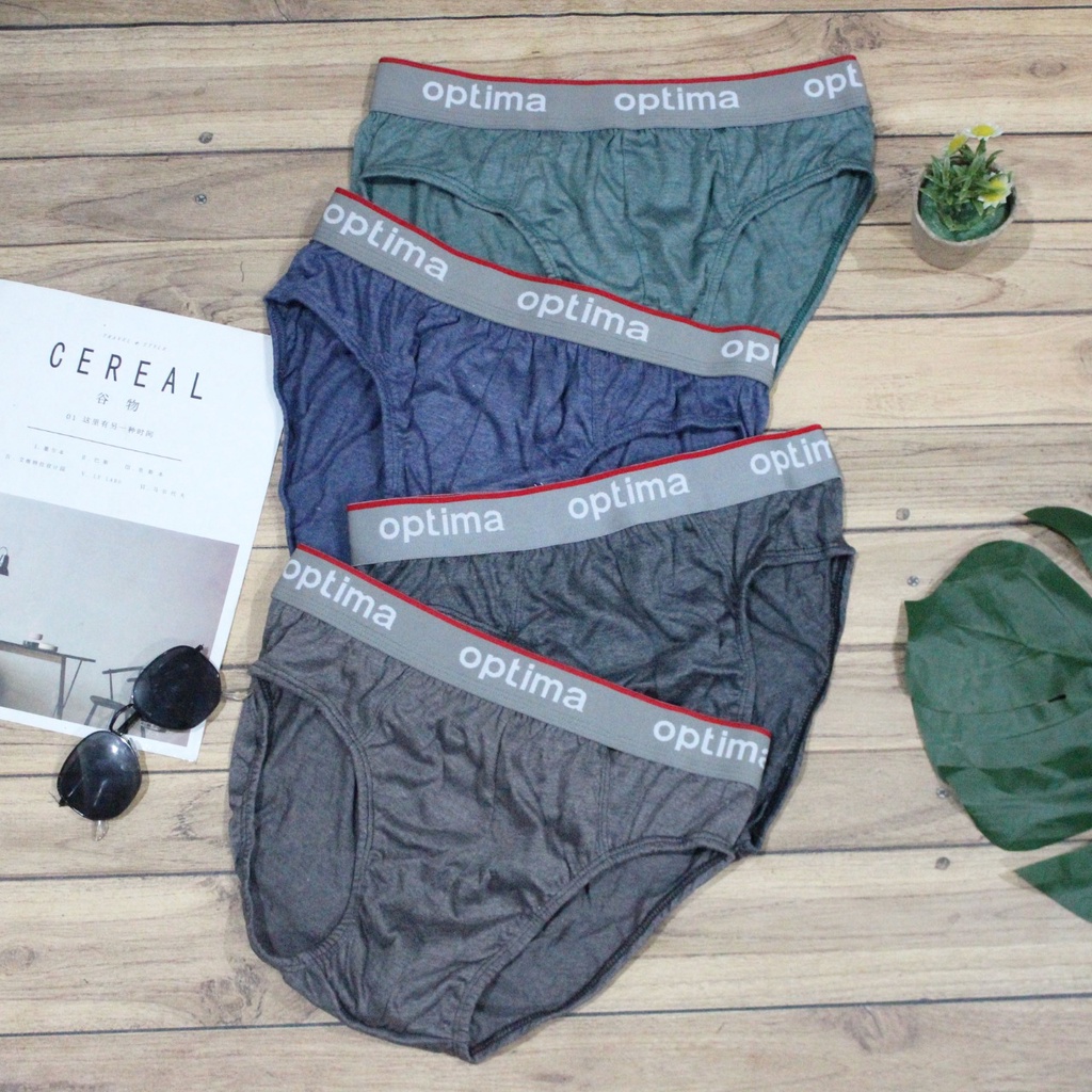 [ ISI 3 ] Celana Dalam Pria CD Boxer Model Segitiga Optima Asli Size M / L / XL Termurah Ori [6138]