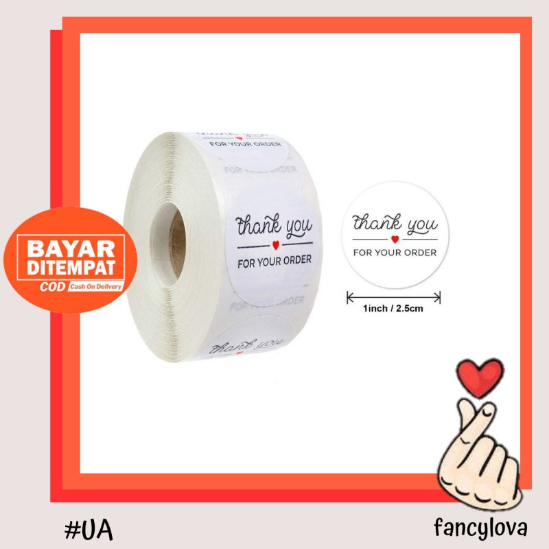 

Stiker Thank You For Your Order Tipe 2 Fancylova #UA