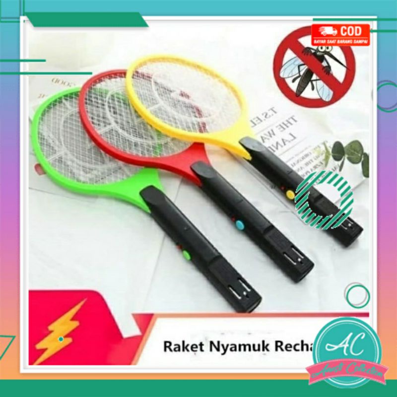 Raket anti nyamuk pembasmi setrum nyamuk serangga with rechargeable