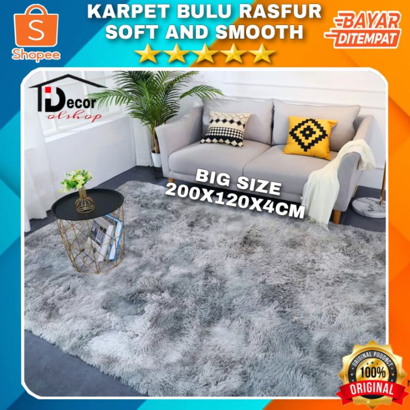 Karpet bulu rasfur uk 200x120x4cm