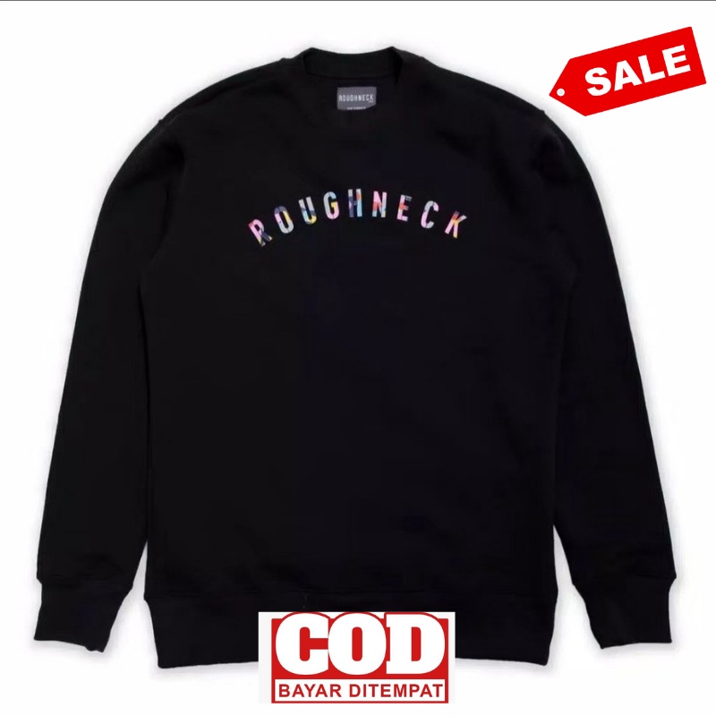 Sweater Roughneck Black | Crewneck Roughneck | Sweater Crewneck Roughneck