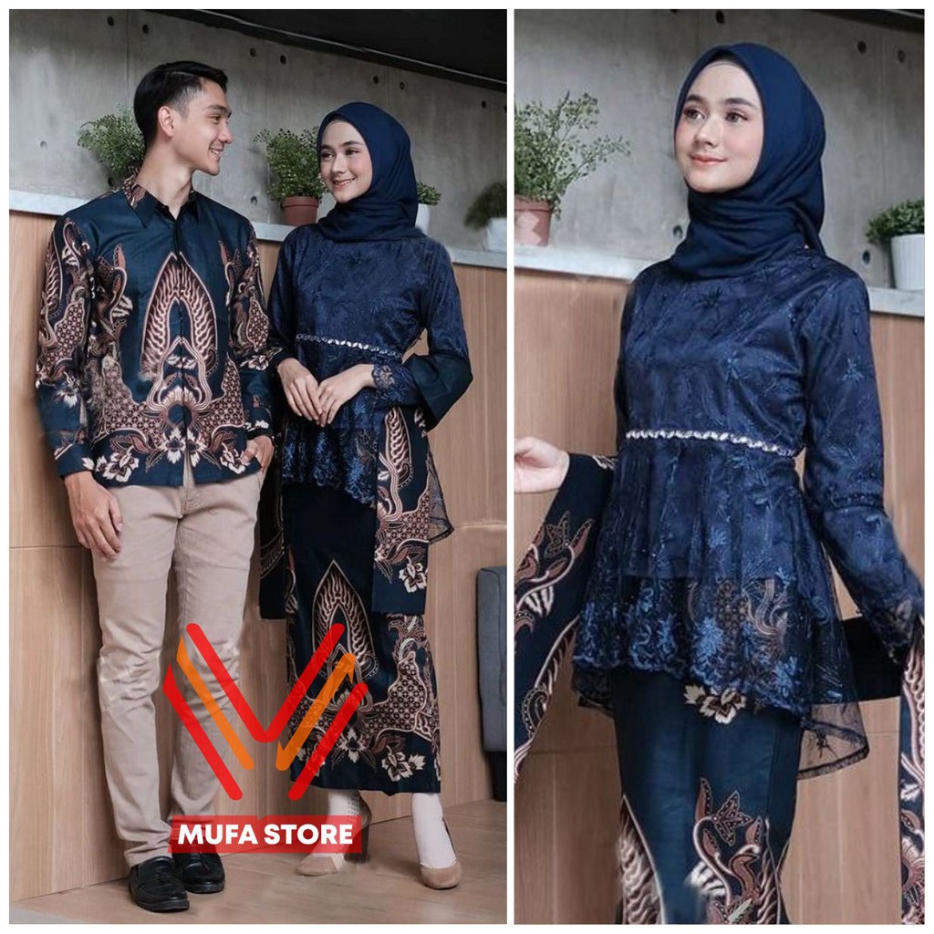 Batik Couple Kebaya Modern Kebaya Wisuda Tunangan Lamaran Baju Kondangan Terbaru 2022