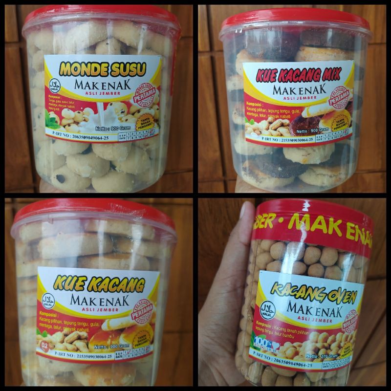 

KUE KACANG MAK ENAK JEMBER / MONDE SUSU / KACANG OVEN/ ANEKA PRODUK MAK ENAK JEMBER