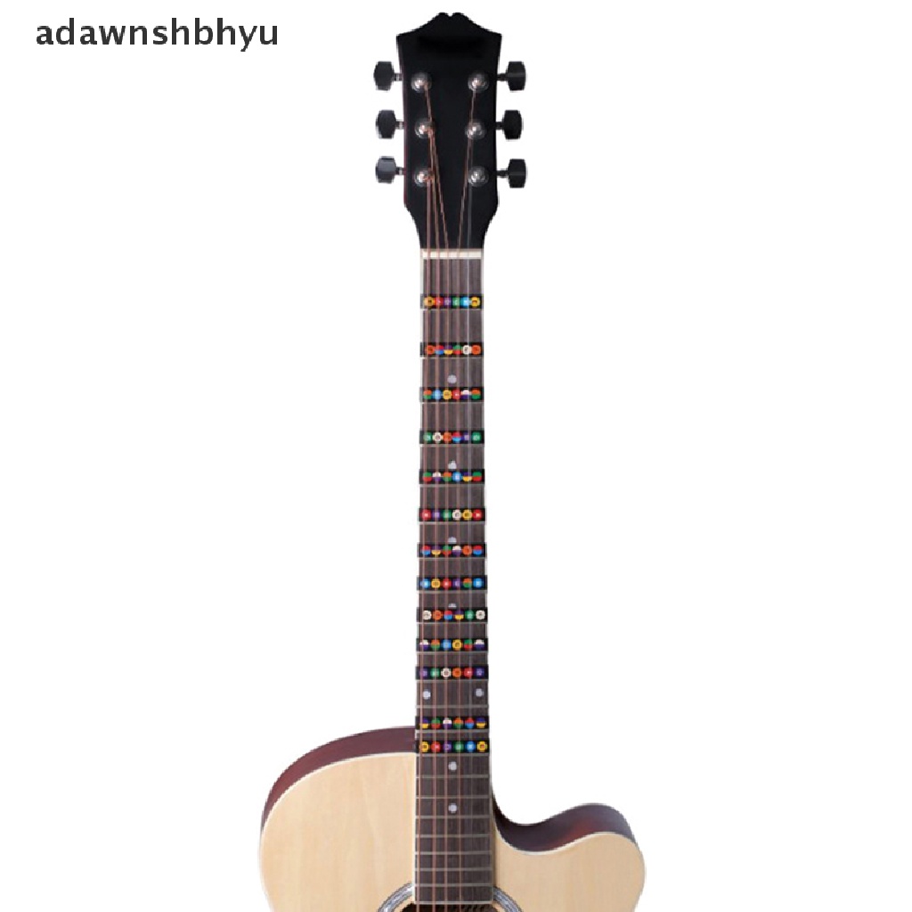 Adawnshbhyu Gitar fretboard note decal fingerboard Stiker Peta Skala Musik Untuk Latihan