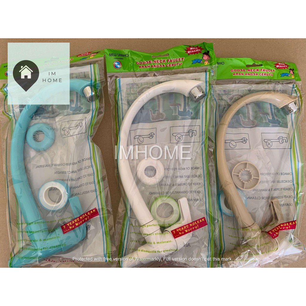 (IMHOME) - Keran / Kran Air Wastafel Dapur / Angsa Plastik Sanho (Sumber Air Tembok)