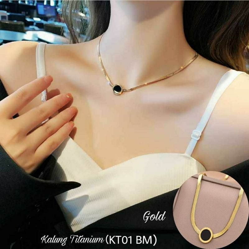 Kalung titanium termurah kalung wanita Bestseller KT01-06 BD