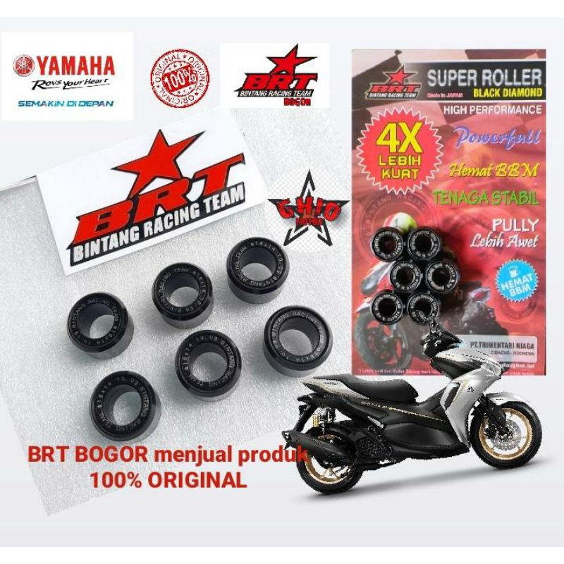 ROLLER BRT BLACK DIAMOND YAMAHA AEROX N MAX LEXI MIO M3 ROLLER ECER NMAX AEROX MIO M3/Z LEXI XEON  X RIDE125 FINO125 Bisa di ecer/3pc bisa di mix/oplos