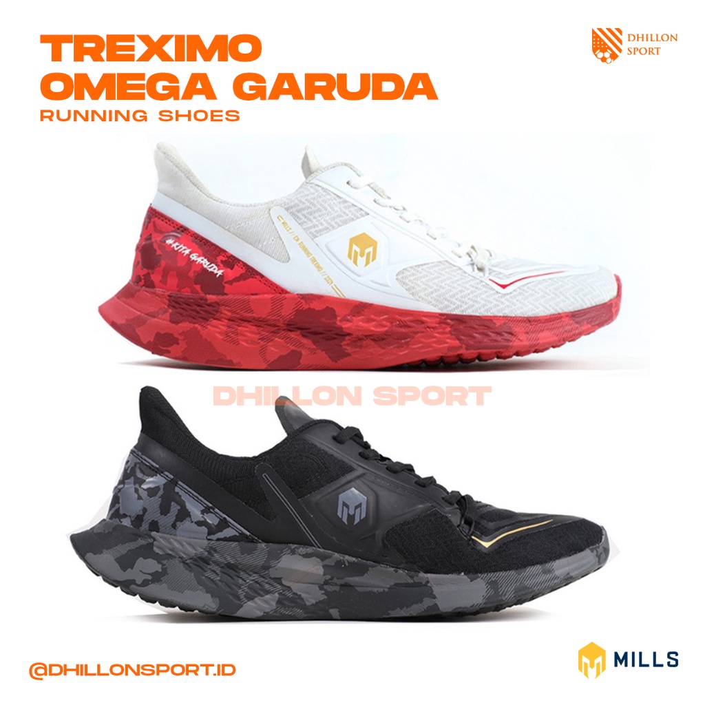 Sepatu Running Mills Treximo Omega Garuda Original