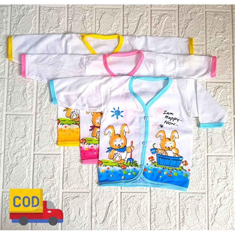 3pcs BAJU BAYI LENGAN PANJANG NEWBORN | ATASAN BAYI PANJANG