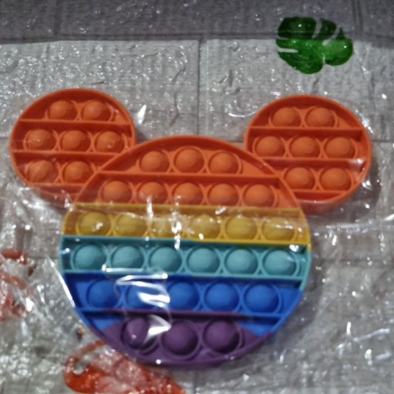 POP IT FIDGET TOY / POP IT PREMIUM ADA EMBOSSNYA / POP IT MURAH / POP IT FIDGET TOYS-Miki raibow