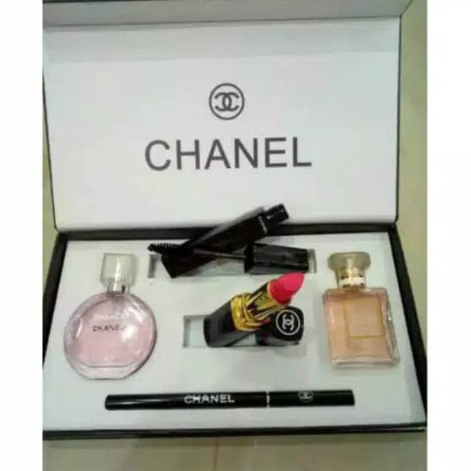Parfum Chanel Set 5in1 Parfume Mascara Eyeliner Parfum Set