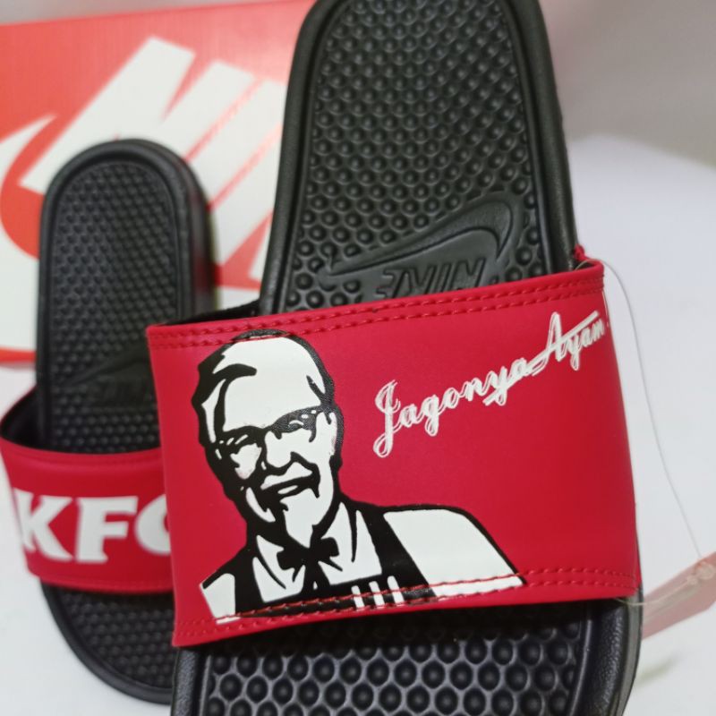 SANDAL Nike Benassi X KFC Berasa Lagi di KFC Beneran