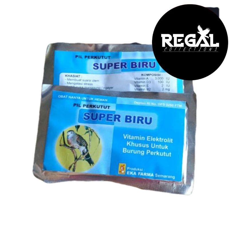 SUPER BIRU PIL PERKUTUT 12 BUTIR EKA FARMA VITAMIN ELEKTROLIT