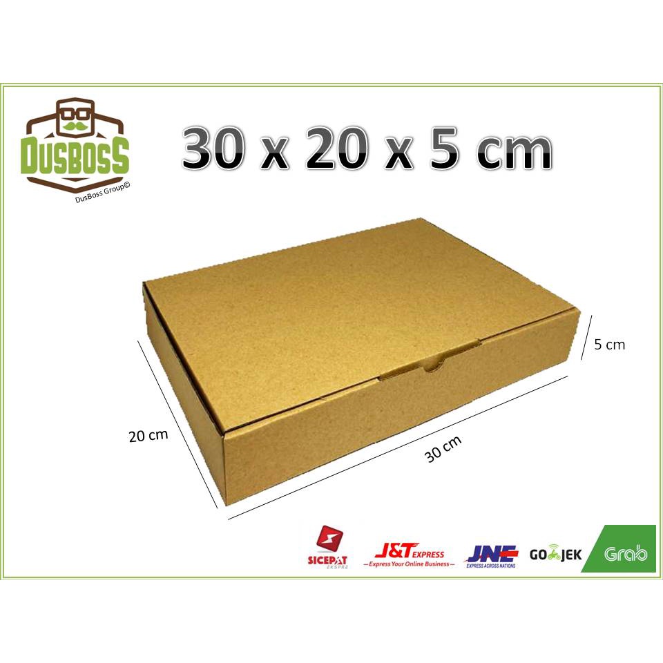 Kardus karton uk.  30 x 20 x 5 cm -- Die Cut dan easy usage -- kotak pakaian-3