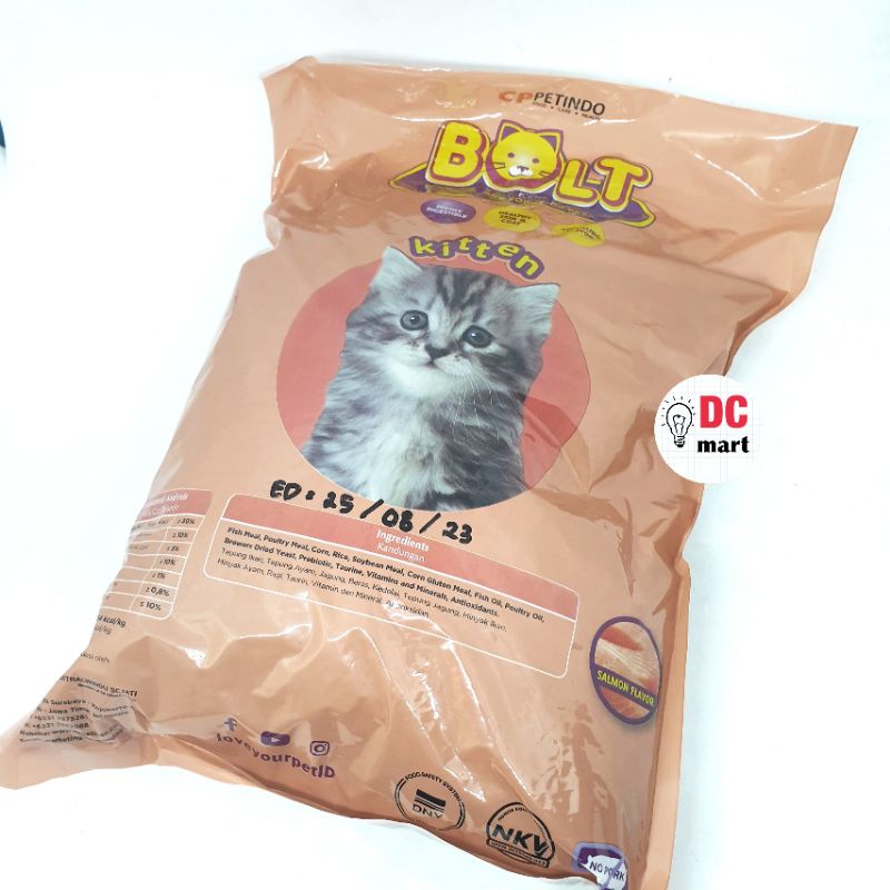 BOLT KITTEN kemasan 1 KG / Makanan Anak Kucing Kitten Cat Food