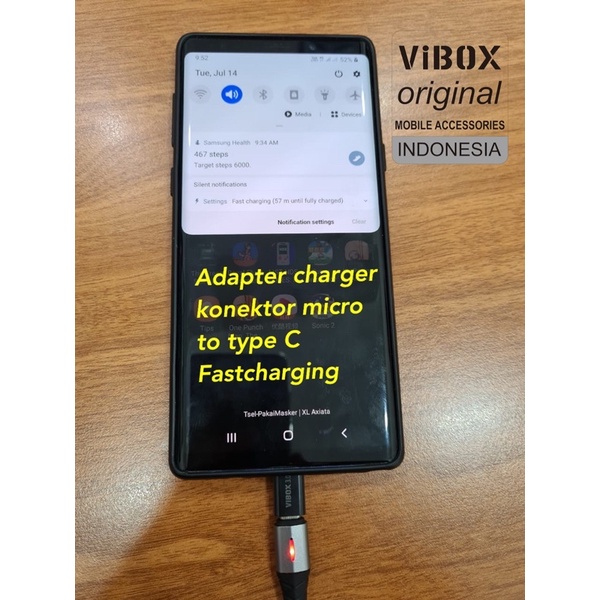 PROMO ADAPTER VIBOX ORIGINAL KONEKTOR MICRO TO TYPE C SUPPORT FAST CHARGING