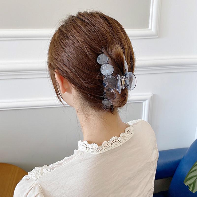 1PC Ins Style Large Vintage Hair Clip Acrylic Solid Color Simple Hairpin Face Wash Makeup Hair Accessories