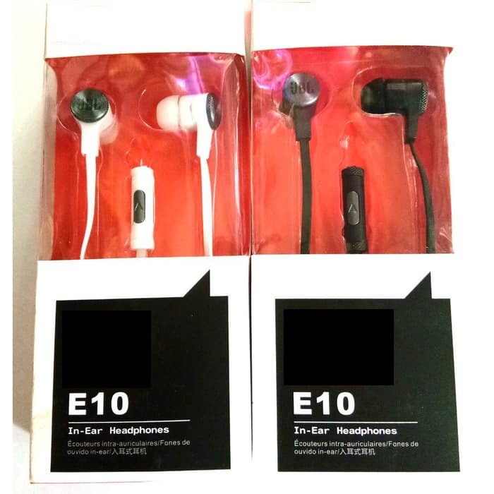 Stereo in Hear Handsfree Headset E 10  Sporty Bass + Mic