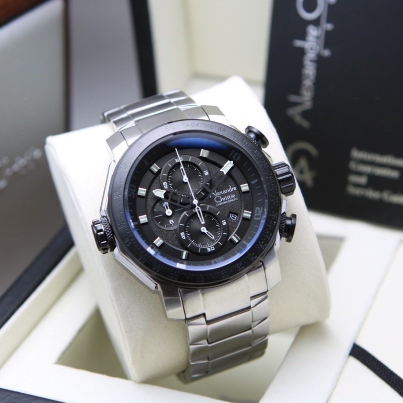 JAM TANGAN PRIA ALEXANDRE CHRISTIE AC6565 AC 6565 STRAP RANTAI