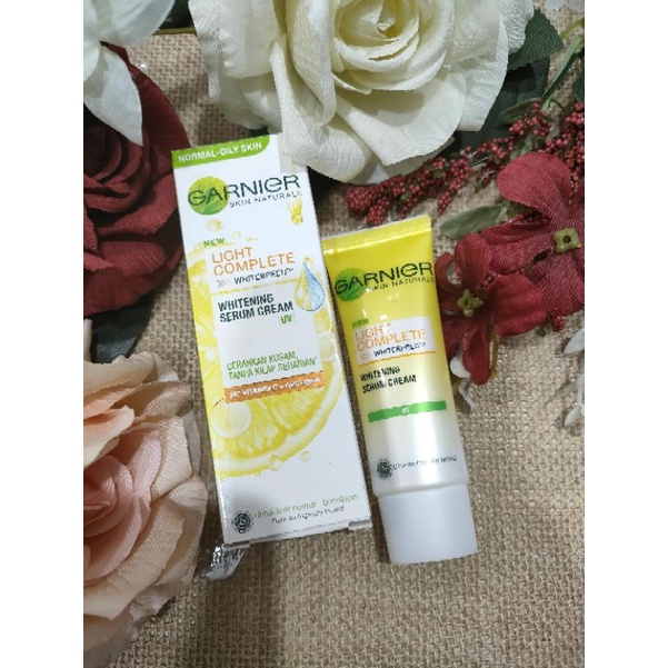 Garnier light complete whitening serum cream uv