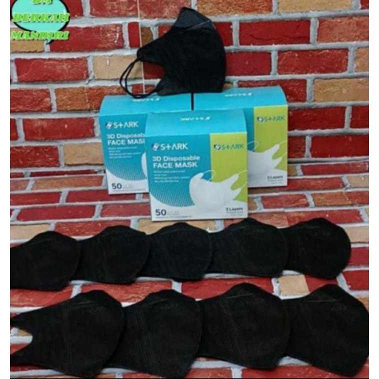 MASKER DUCKBILL HITAM 3 PLY DEWASA