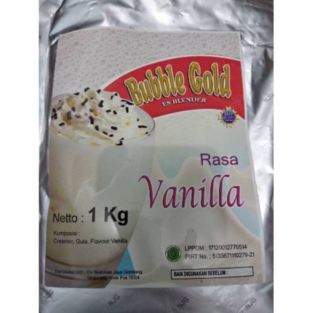 

Bubuk minuman bubble gold rasa vanila